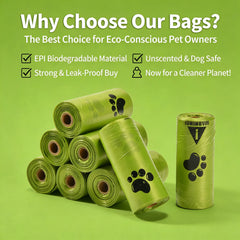 Eco Friendly Dog Poop Bags Extra Thick Leak Proof Unscented