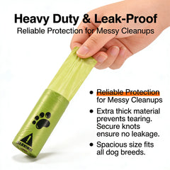 Eco Friendly Dog Poop Bags Extra Thick Leak Proof Unscented