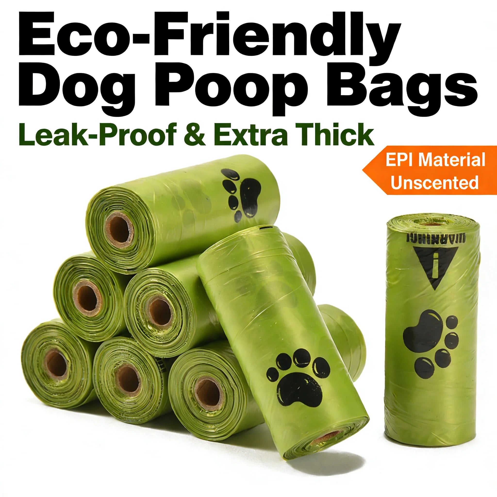 Eco Friendly Dog Poop Bags Extra Thick Leak Proof Unscented