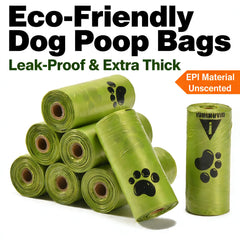 Eco Friendly Dog Poop Bags Extra Thick Leak Proof Unscented