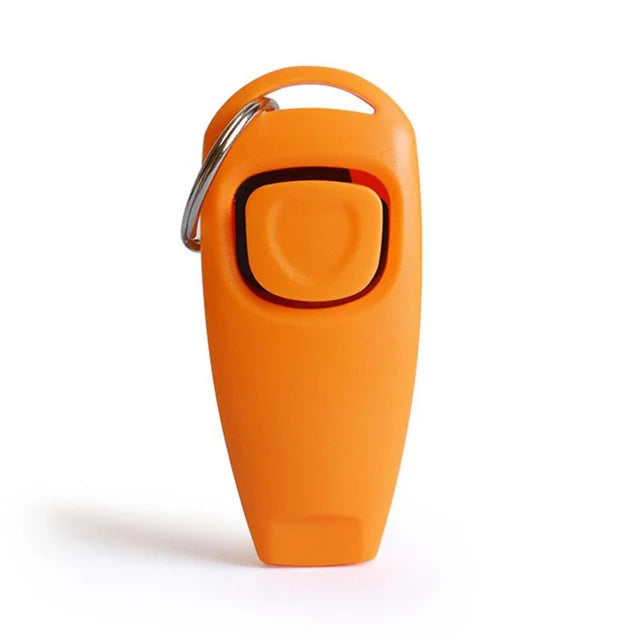 2 in 1 Pet Training Clicker Whistle Key Ring Wrist Strap