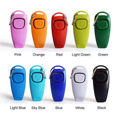 2 in 1 Pet Training Clicker Whistle Key Ring Wrist Strap