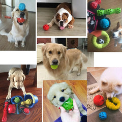 Caitec Squeaky Bouncing Dog Ball Durable Floatable Springy Toy