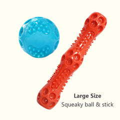Caitec Squeaky Bouncing Dog Ball Durable Floatable Springy Toy