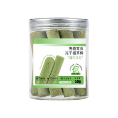 Freeze Dried Cat Grass Chew Sticks Hairball Control Digestive Treat