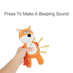 Cute Animal Rope Plush Dog Toy Squeaky Chew Puppy Knot