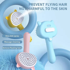 2 in 1 Pressurized Pet Grooming Brush Electric Deshedding Spray Comb