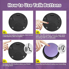 Dog Talking Buttons Voice Recording Training Buzzer Pet Communication Tool