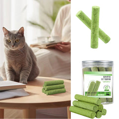 Freeze Dried Cat Grass Chew Sticks Hairball Control Digestive Treat