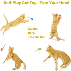 Interactive Cat Toys Feather Mouse Rabbit Fur Kitten Play Set