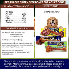 Crispy Beef Stick Bone Dog Chew Dental Large Size Treat