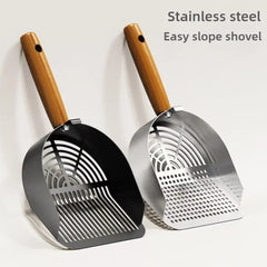 Stainless Steel Long Handle Cat Litter Scoop Waste Shovel Tool