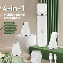 USB Rechargeable 4 in 1 Pet Hair Clipper Low Noise Grooming