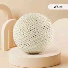 Interactive Sisal Cat Scratching Ball Toy Teeth Cleaning Sounding