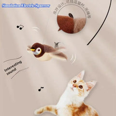 Interactive Cat Electric Bird Toy Catnip USB Rechargeable Squeaky Plush
