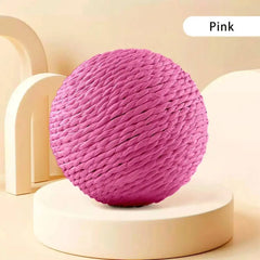 Interactive Sisal Cat Scratching Ball Toy Teeth Cleaning Sounding