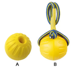 Indestructible Rubber Dog Ball Chew Fetch Training Interactive Pet Toy