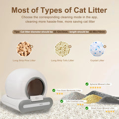 65L Self Cleaning Cat Litter Box App Controlled WiFi