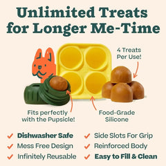 Interactive Silicone Dog Toy Treat Mold Frozen Enrichment Chew Resistant