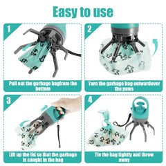 Portable No Touch Dog Pooper Scooper Built In Waste Bag Grabber