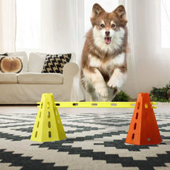 Dog Agility Training Obstacle Set Jump Bars Pet Exercise Kit