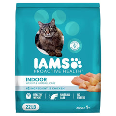 Indoor Weight Hairball Care Dry Cat Food Real Chicken Recipe