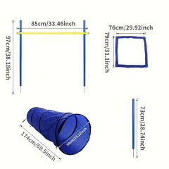 Dog Agility Folding Tunnel Crawl Training Outdoor Exercise Pet Equipment