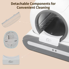 65L Self Cleaning Cat Litter Box App Controlled WiFi