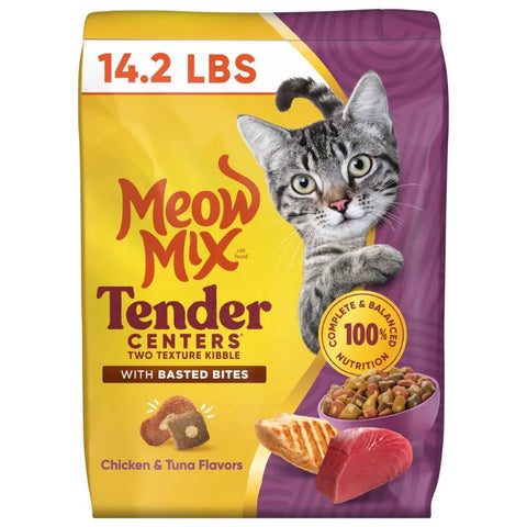 Tender Centers Dry Cat Food Chicken Tuna Basted Bites 14.2lb