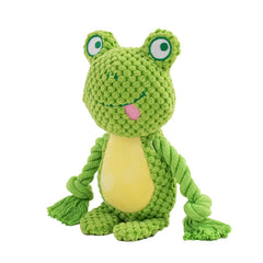 Cute Animal Rope Plush Dog Toy Squeaky Chew Puppy Knot