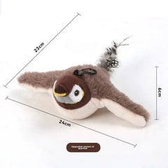 Interactive Cat Electric Bird Toy Catnip USB Rechargeable Squeaky Plush