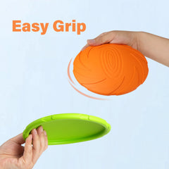Dog Flying Disc 2 Pack Durable Rubber Floating Frisbee Toy