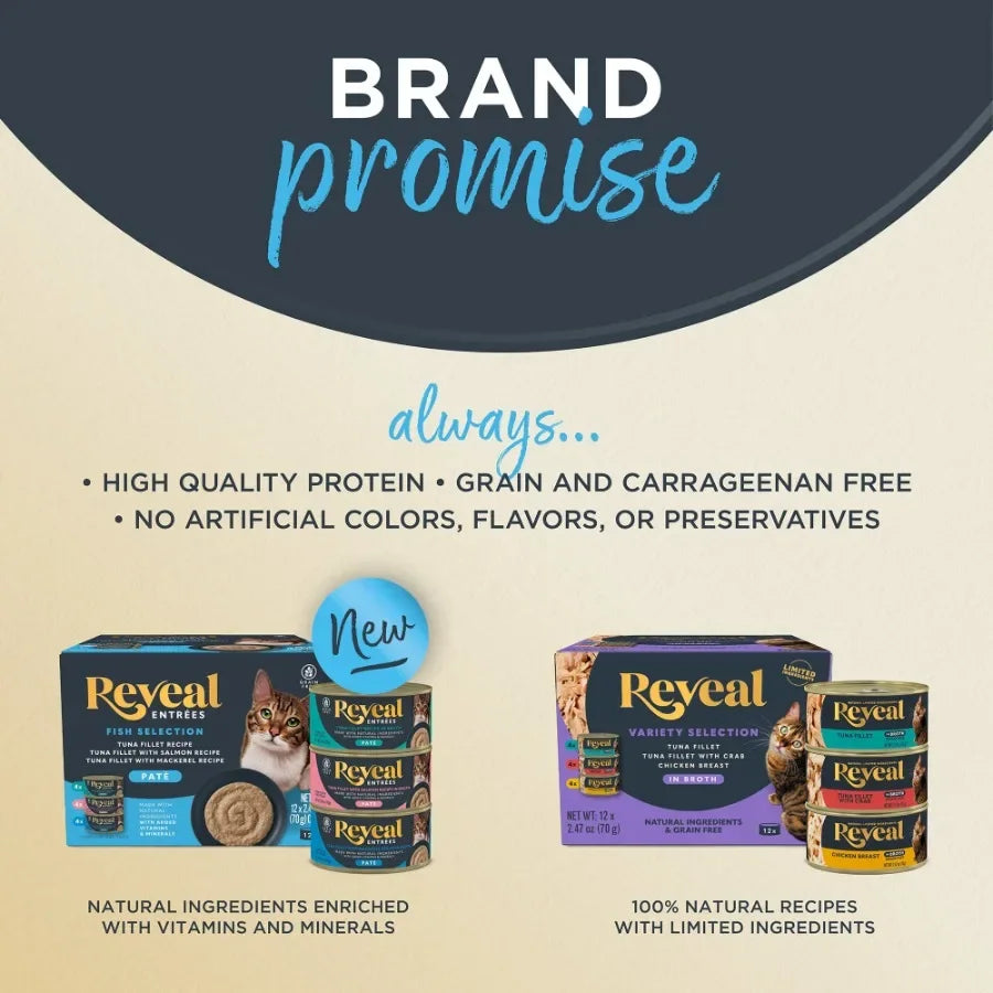 4 Pack Natural Tuna Salmon Wet Cat Food Pate Entrees