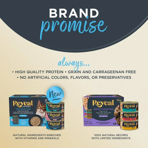 4 Pack Natural Tuna Salmon Wet Cat Food Pate Entrees