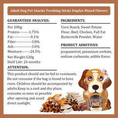 Dog Teething Stick Mixed Flavor Dental Chew Training Treat Snack