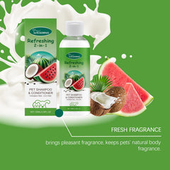 2 in 1 Hypoallergenic Dog Cat Shampoo Conditioner 100ml