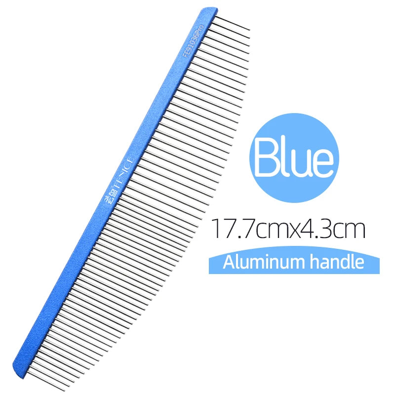 Fenice Moon Style Metal Pet Grooming Comb Dog Cat Brush