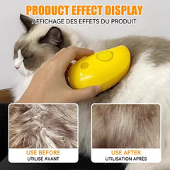 3 in 1 Electric Steam Spray Pet Grooming Massage Brush Comb