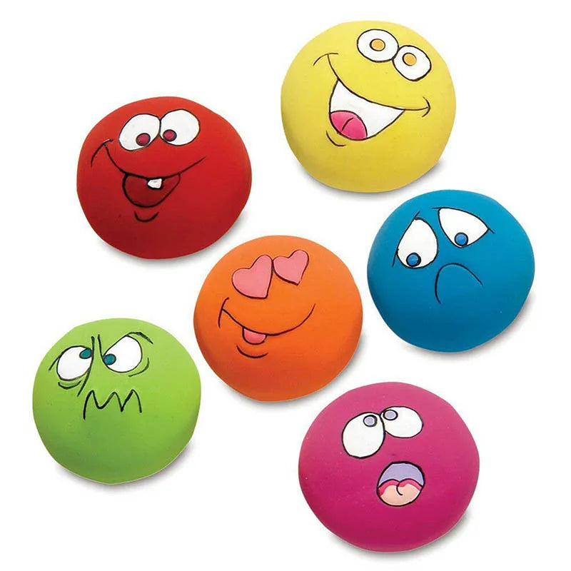 Rubber Squeaky Dog Ball Chew Fetch Puppy Interactive Play Toy