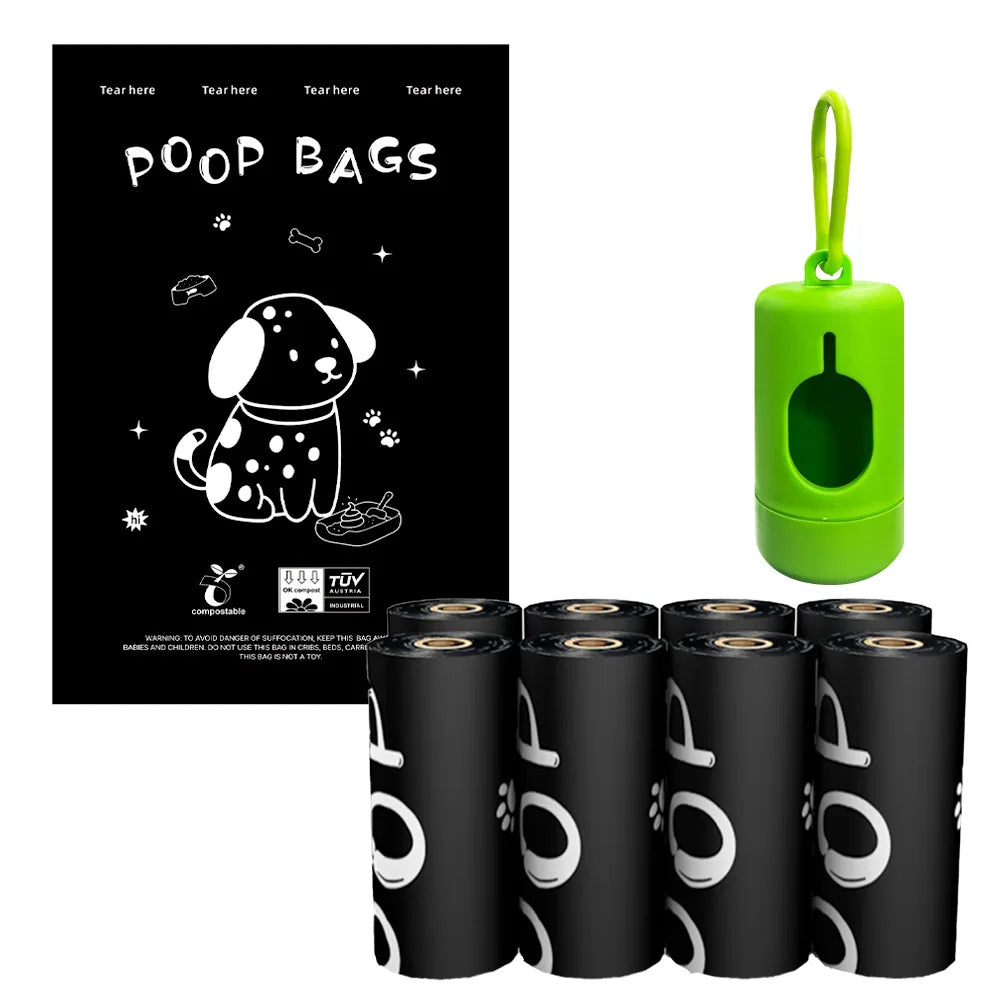 Certified Compostable Dog Waste Bags Thick Leak Proof Biodegradable Dispenser