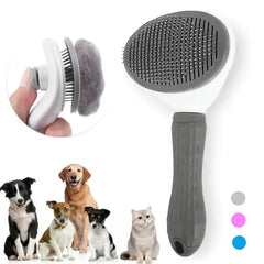 Self Cleaning Pet Hair Remover Brush Dog Cat Grooming Comb