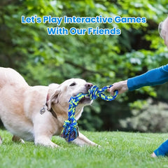 Durable Knot Dog Chew Toy Tug of War Interactive Medium Large