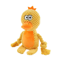 Cute Animal Rope Plush Dog Toy Squeaky Chew Puppy Knot