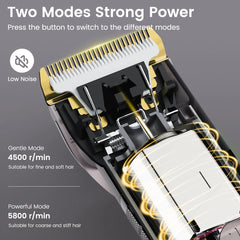 Cordless Pet Hair Clipper Kit Quiet Powerful Grooming Rechargeable Trimmer