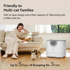 Furoomate Automatic Self Cleaning Smart Cat Litter Box 11L Capacity