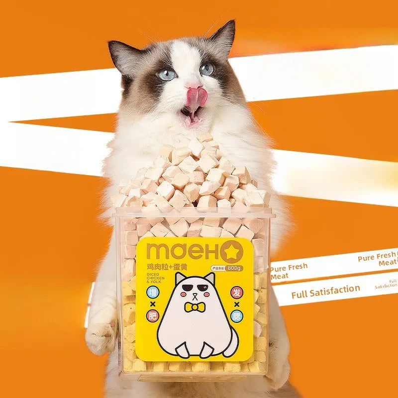 Family Bucket Freeze Dried Chicken Cat Treats Adult Kitten Snacks