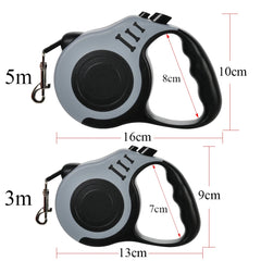 Retractable Nylon Dog Leash 3m 5m Strong Durable Puppy Lead