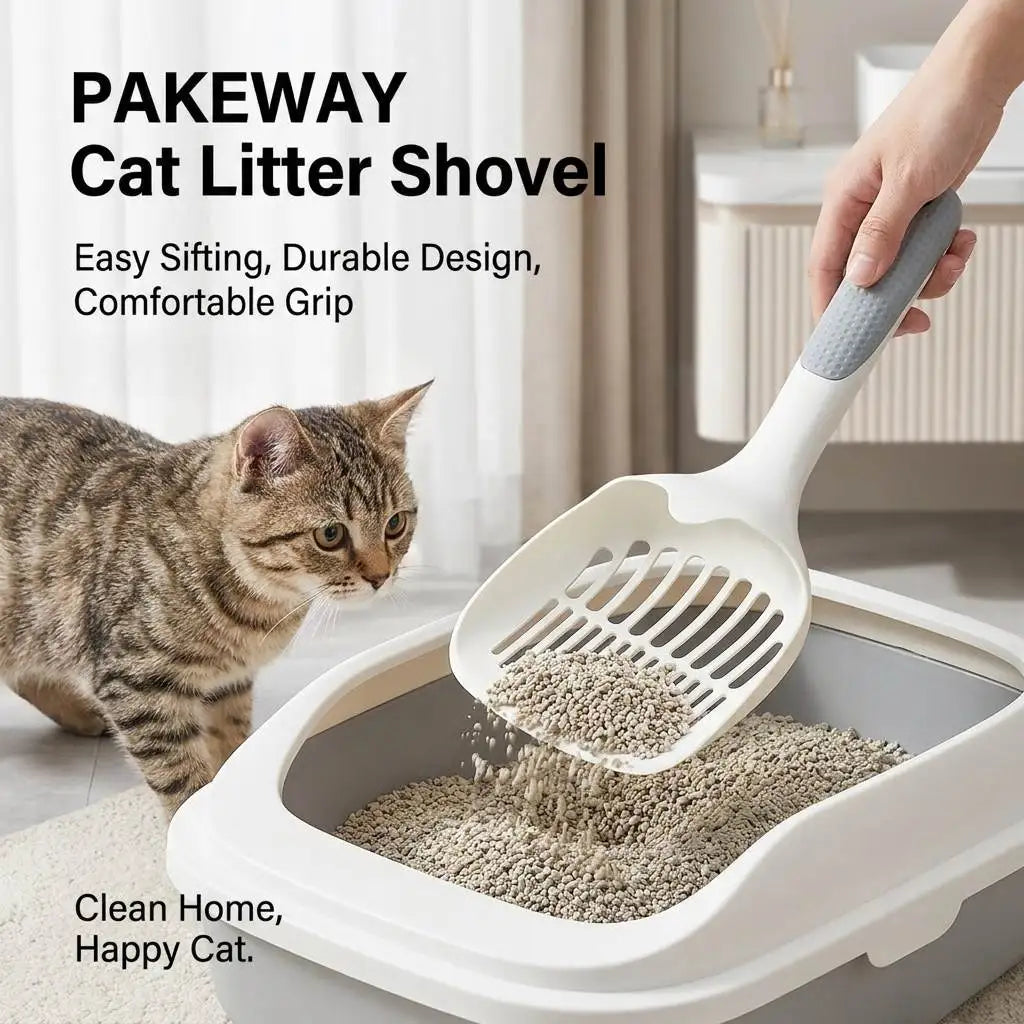 Durable Plastic Cat Litter Scoop Pet Waste Shovel Cleaning Tool