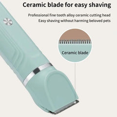 USB Rechargeable 4 in 1 Pet Hair Clipper Low Noise Grooming