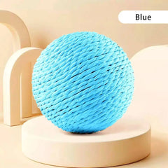Interactive Sisal Cat Scratching Ball Toy Teeth Cleaning Sounding